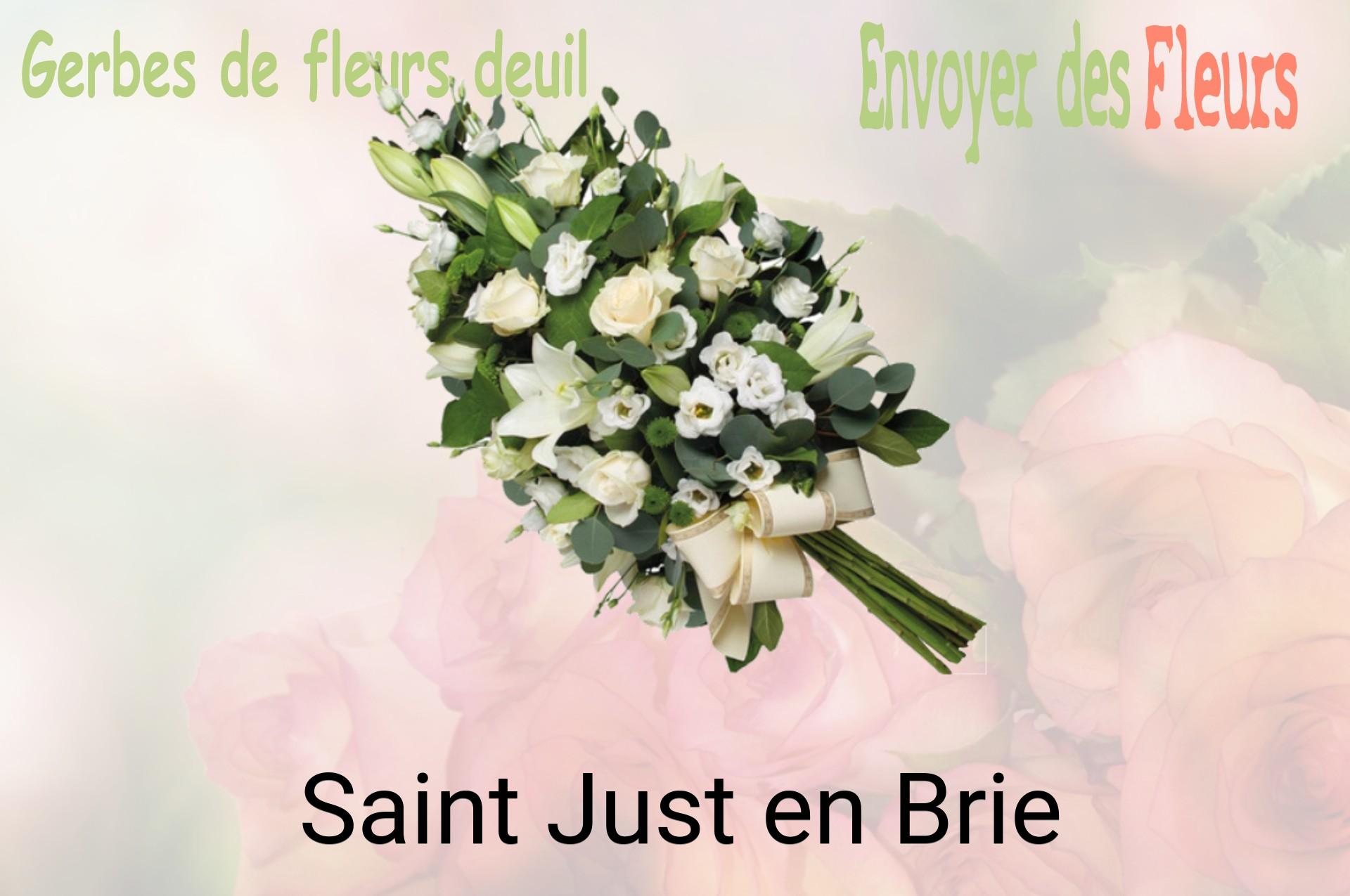 Gerbe de fleurs de deuil livrée à Saint-Just-en-Brie